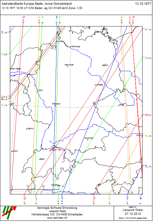 Astrolandkarte Deutschland